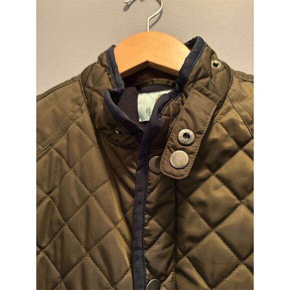 Classic Club Boys Green Quilted Vest Size 12-14 Casual Fall Wear - Picture 2 of 9